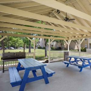 Covered picnic area with grills at Cypress