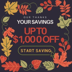 $1000 off 2 bedroom homes, $500 off select 1 beds