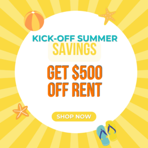 May special - Get $500 off rent